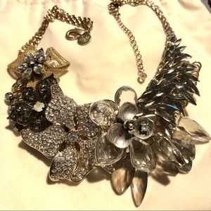 Floral Rhinestone Necklace WhiteHouseBlackMarket